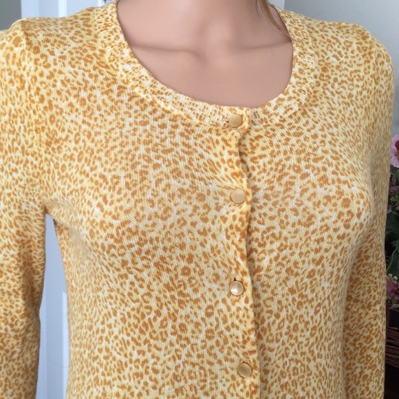 Talbots yellow button down sweater - Picture 4 of 8